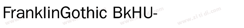 FranklinGothic BkHU字体转换